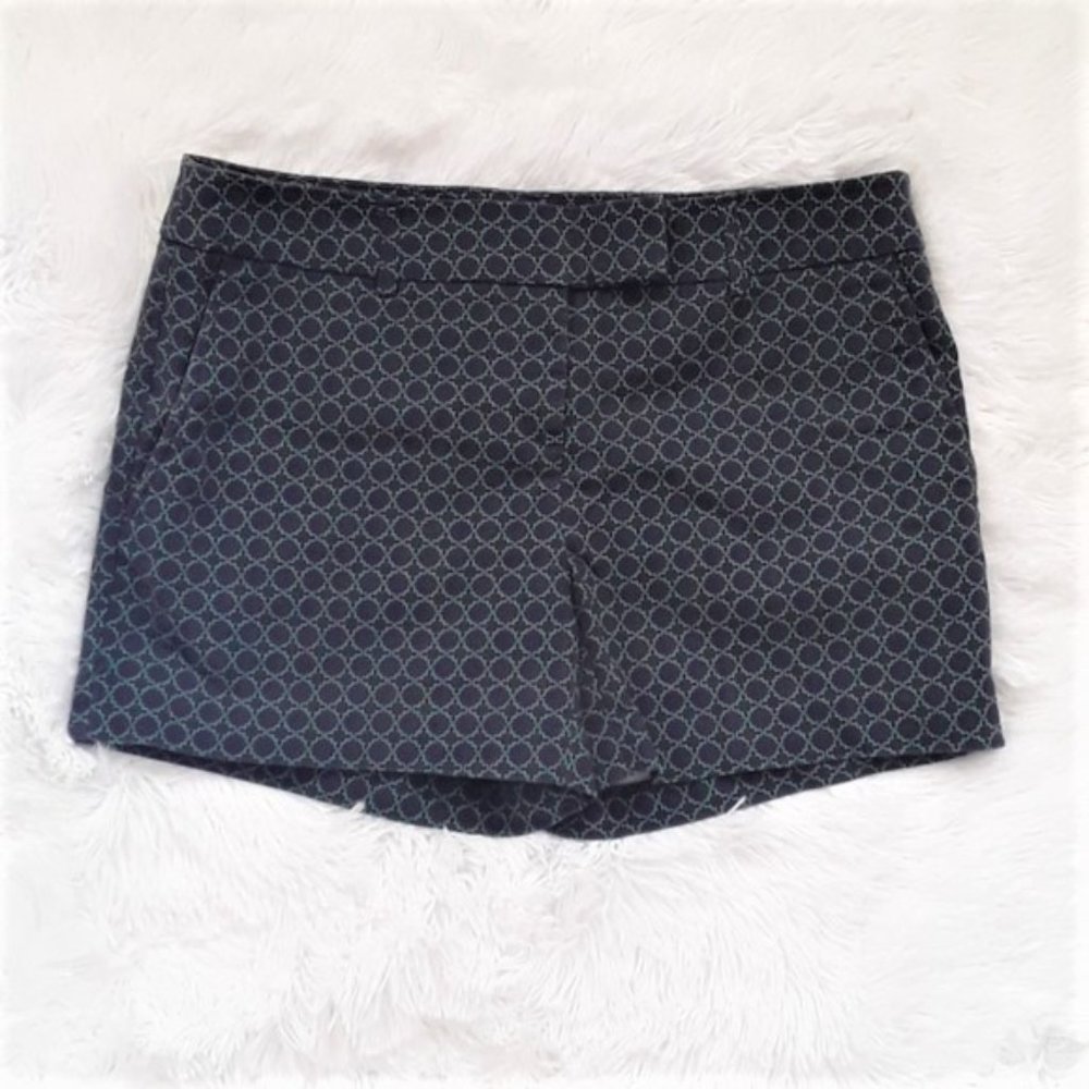 🔴KENAR Khaki Casual Blue Print Short Shorts Sz 4